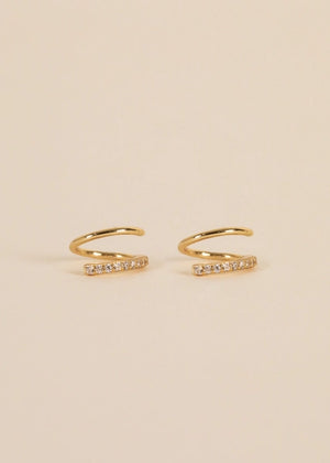 Pavé Spiral - Gold Earrings | JaxKelly