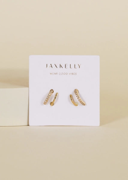 Pavé Spiral - Gold Earrings | JaxKelly