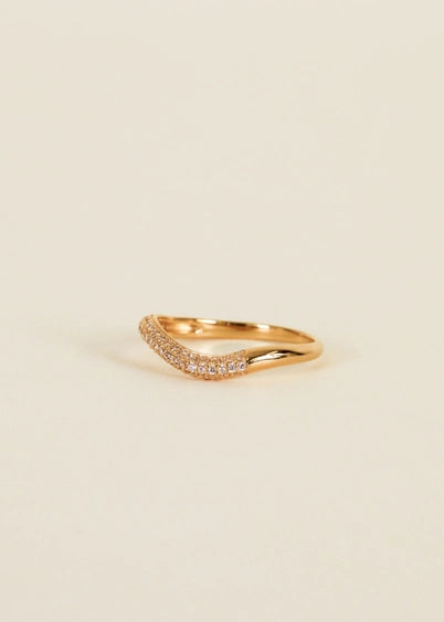 Pavé Wave - Gold Ring | JaxKelly