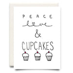Peace, Love & Cupcakes - Greeting Card | Inkwell Cards