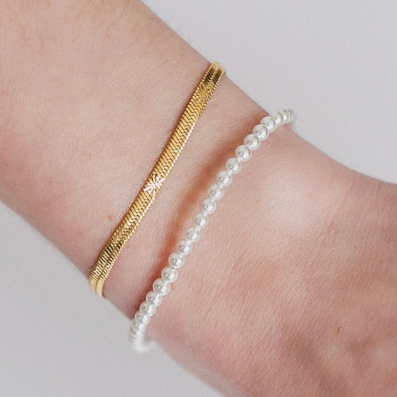 Pearl Bracelet | Petite Gold