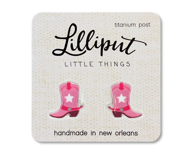 Pink Cowboy Boots Earrings | Lilliput Little Things