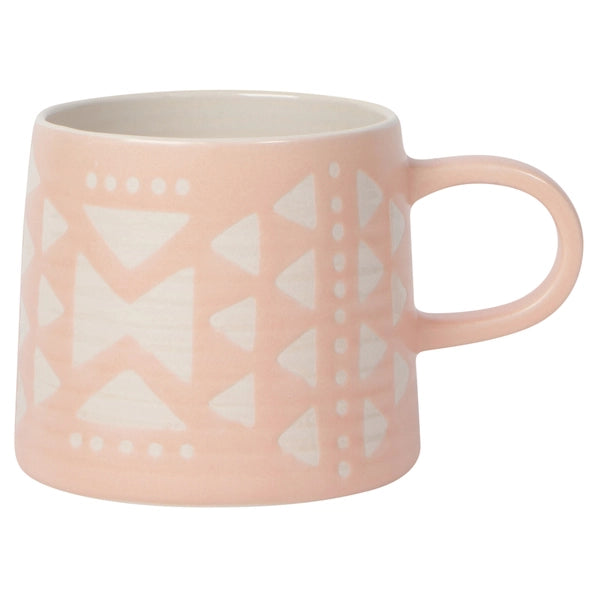 Pink Imprint Stoneware Mug | Danica Studios