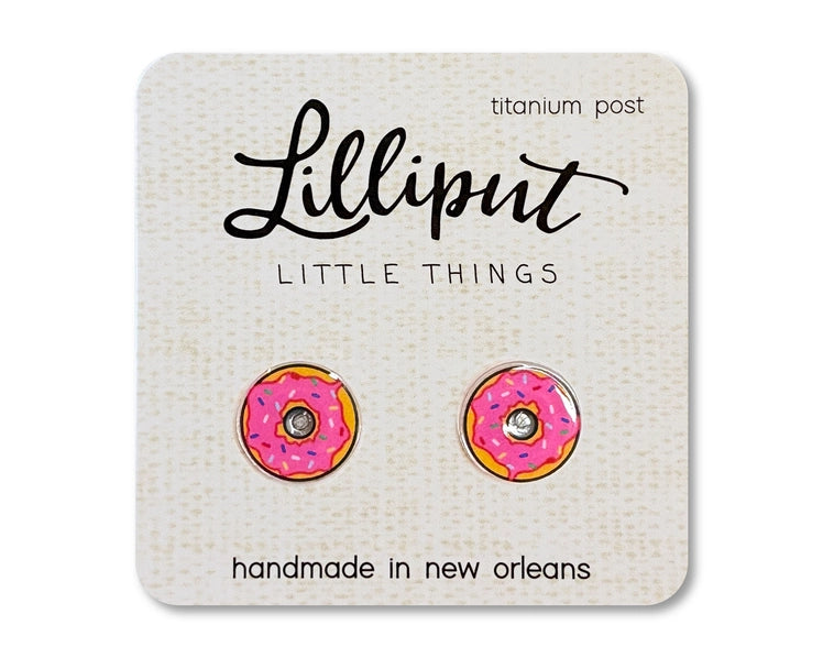 Pink Sprinkle Donut | Earrings