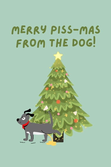 Merry Piss-Mas - Greeting Card | Two Brits Print Co