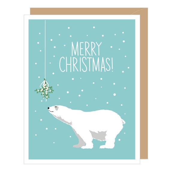 Polar Bear Mistletoe - Holiday Greeting Card | Apartment 2 Cards