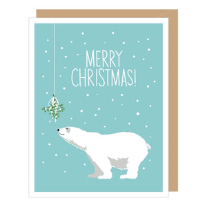 Polar Bear Mistletoe - Holiday Greeting Card | Apartment 2 Cards