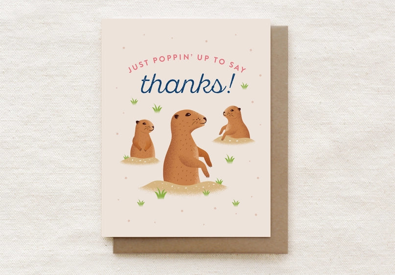Just Poppin' Up To Say Thanks | Greeting Card