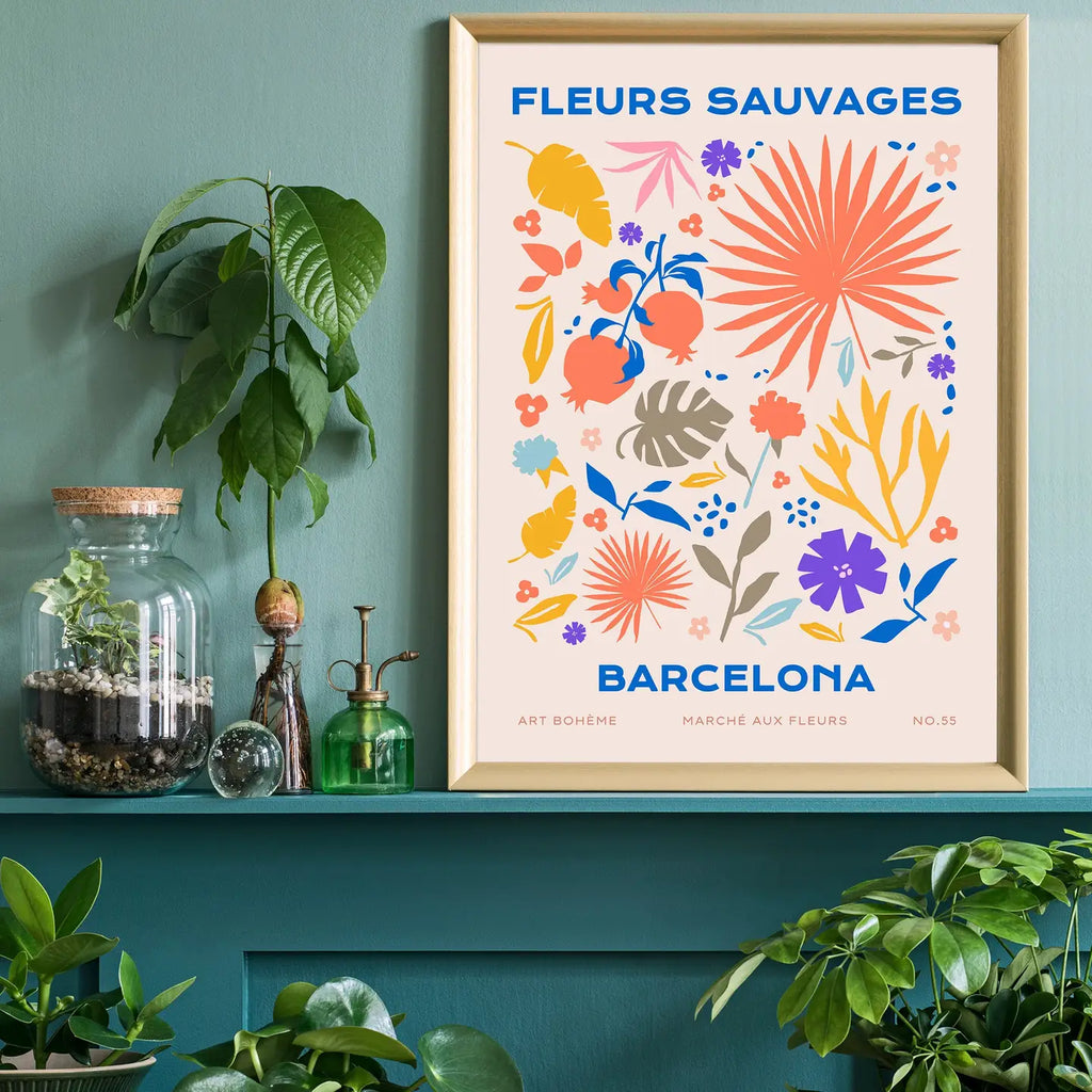 Fleurs Sauvages Barcelona Flower Print | Ink & Drop