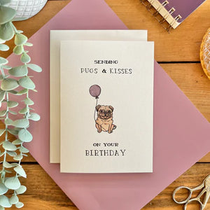 Pugs & Kisses - Greeting Card | Kenzie Cards
