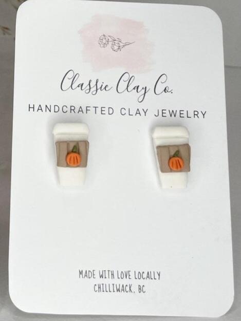 Pumpkin Latte - Clay Stud Earrings| Classic Clay Co.