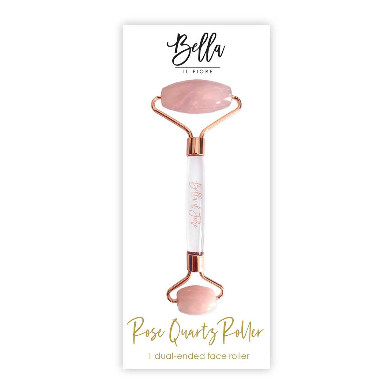 Rose Quartz - Dual Ended Face Roller | Bella Sleep Spa