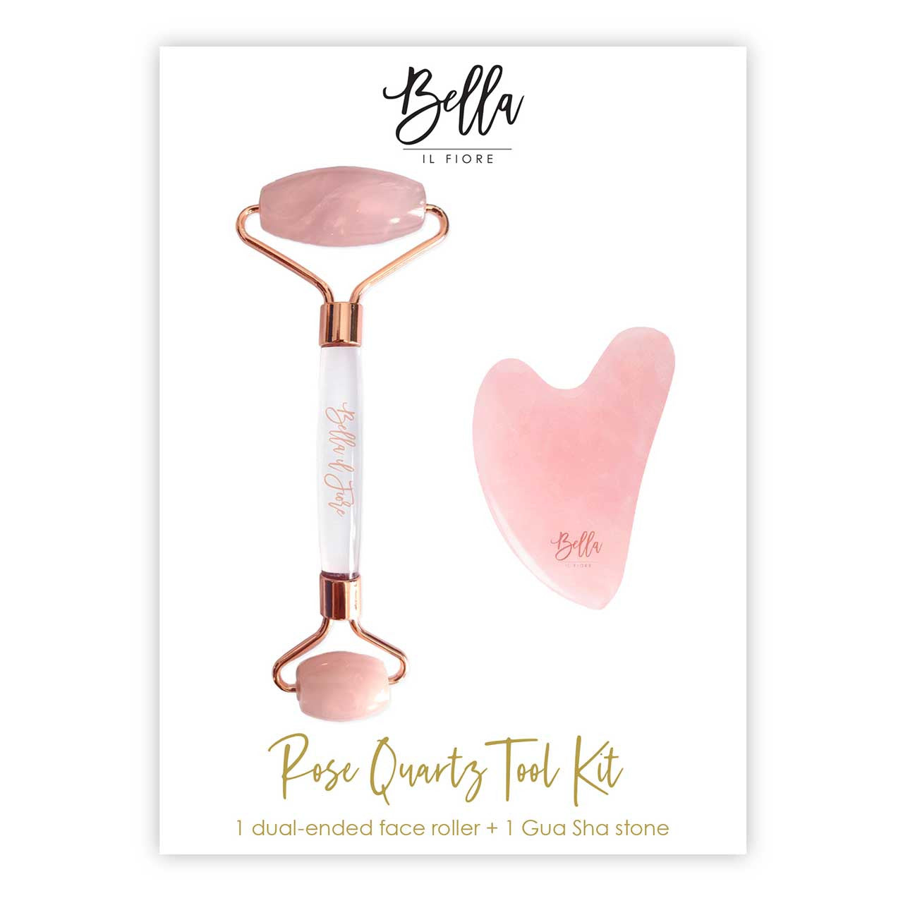 Rose Quartz - Face Roller & Gua Sha Set | Bella Sleep Spa