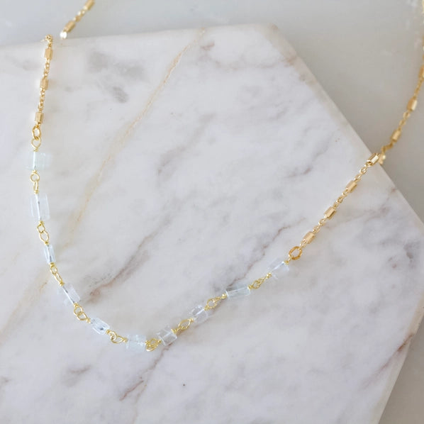 Quartz Chip Necklace | Mesa Blue