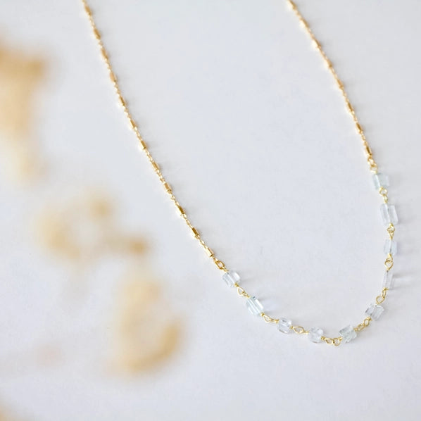 Quartz Chip Necklace | Mesa Blue