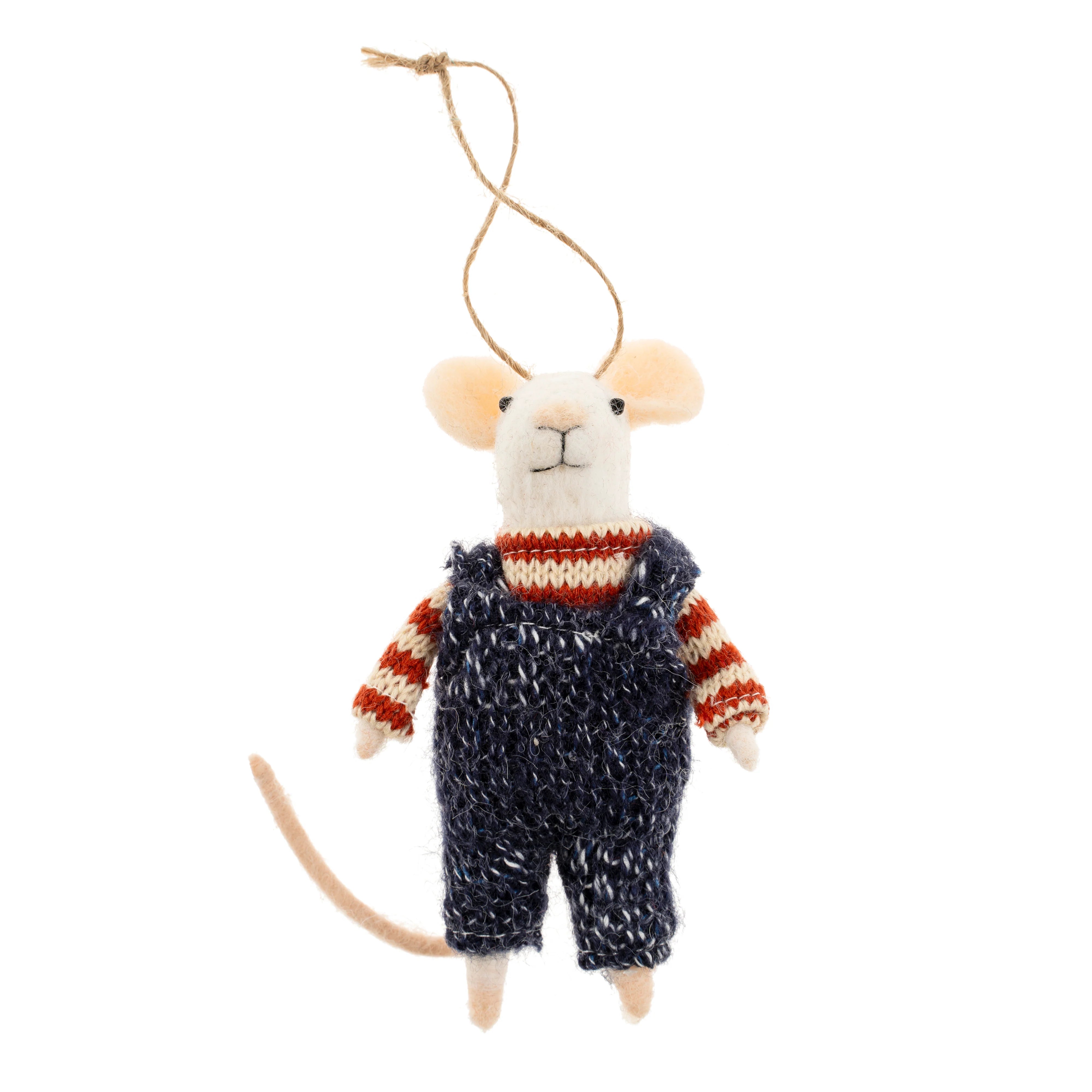 Quincy - Felted Mouse Ornament | Indaba