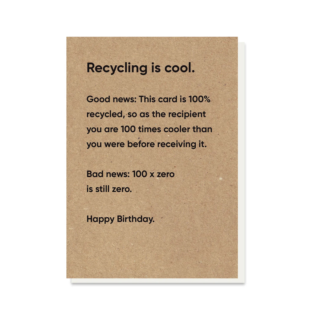Recycling Is Cool | Birthday Greeting Card