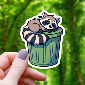 Sleeping Raccoon - Sticker | Mimic Gaming Co