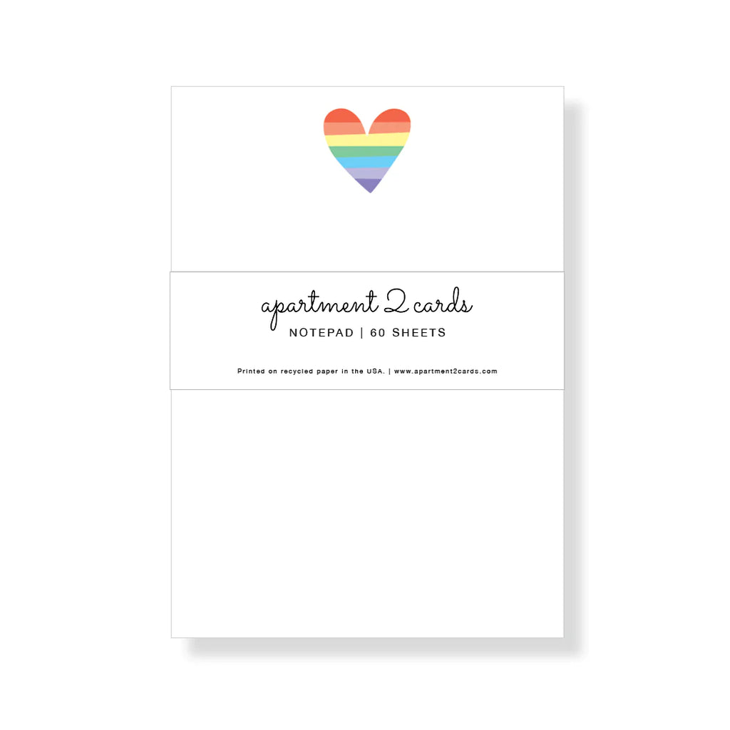 Rainbow Heart Notepad | Apartment 2