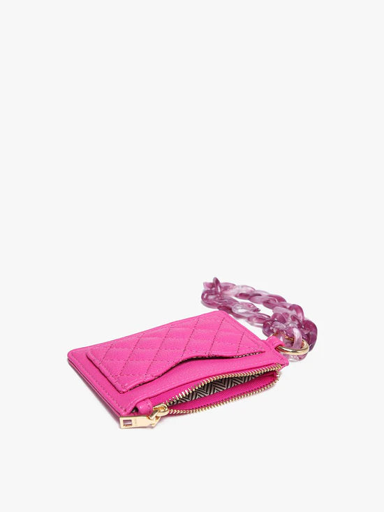 Rhodes - Quilted Wallet with Acrylic Wristlet | Jen & Co