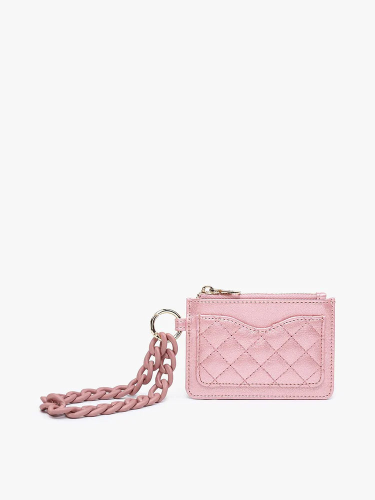 Rhodes - Quilted Wallet with Acrylic Wristlet | Jen & Co