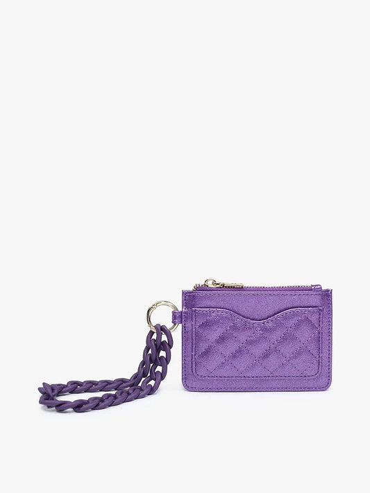 Rhodes - Quilted Wallet with Acrylic Wristlet | Jen & Co