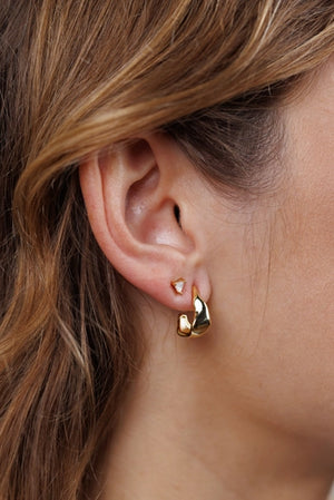 Ripple Hoops - Gold Earrings | JaxKelly