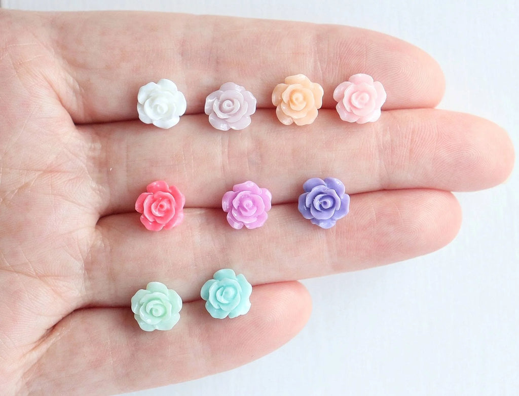 Textured Rose - Metal Free Hypoallergenic Earrings | Pretty Ears