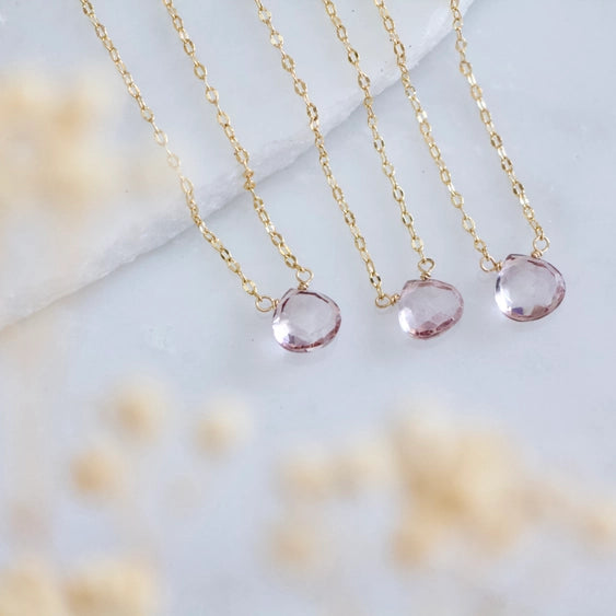 Rose Quartz - Necklace | Mesa Blue