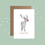 It's My Time To Shine Rudolph - Holiday Greeting Card | Bamber Prints