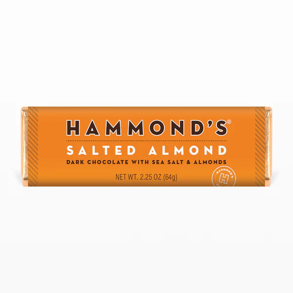 Salted Almond Dark Chocolate Bar | Hammond's Candies