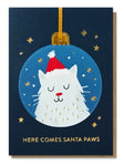 Santa Paws Cat Pop-Out Christmas Bauble Card - Christmas Greeting Card |  Stormy Knight