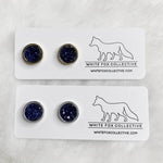 Sapphire Blue - Faux Druzy Studs | White Fox Collective