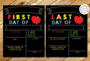 First & Last Day of School Sign - Apple | Love Designs