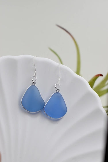 Drop - Eco Seaglass Earrings | Whitelotus Design