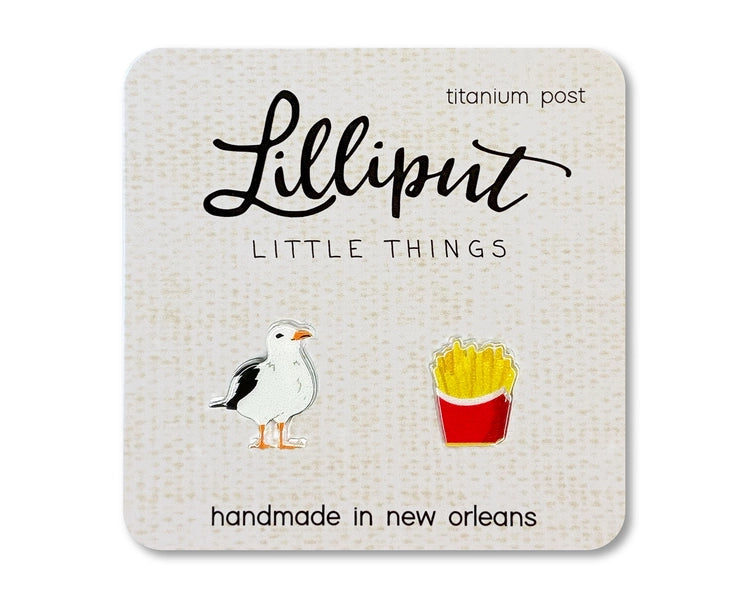 Seagull & French Fries Earrings | Lilliput Little Things