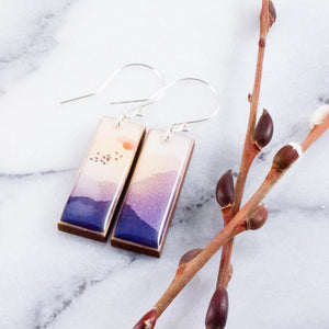 Serene Mountain Rectangle Earrings