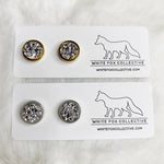 Silver - Faux Druzy Studs | White Fox Collective