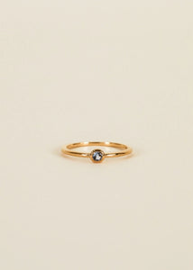 Aqua Simple Stud - Gold Ring | JaxKelly