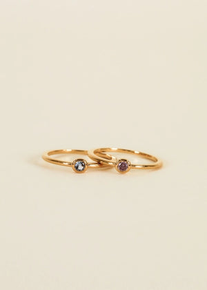 Aqua Simple Stud - Gold Ring | JaxKelly