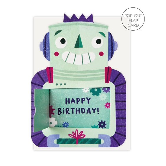 Smiley Robot - Pop Out Birthday Card |  Stormy Knight