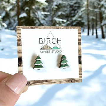 Tree - Wooden Stud Earrings | Birch Street Studio