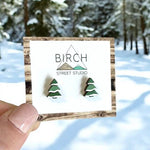 Tree - Wooden Stud Earrings | Birch Street Studio