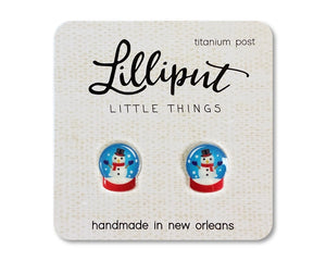 Snowman Snow Globe Earrings | Lilliput Little Things