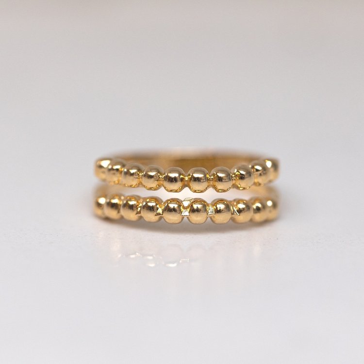 Sophia Double Beaded Ring | Lily & Elm