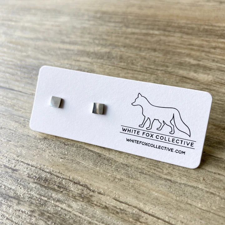Tiny Square Earrings | White Fox Collective