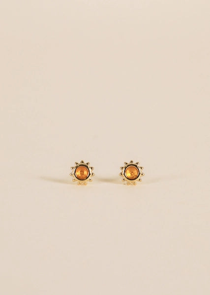 Amber | Sun Stud Earrings