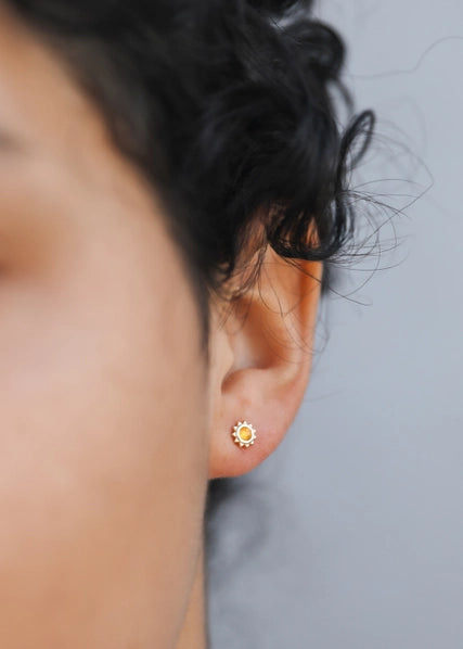 Amber | Sun Stud Earrings