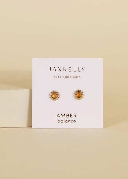 Amber | Sun Stud Earrings