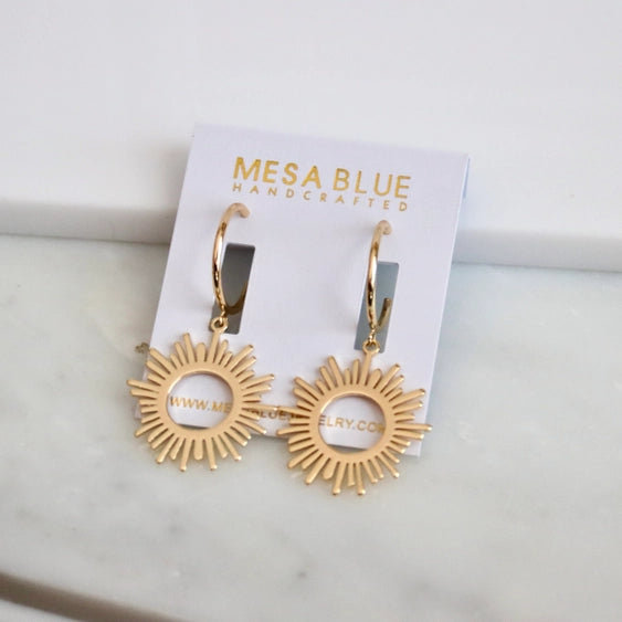 Sun - Hoop Earrings | Mesa Blue